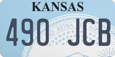 KS license plate 490JCB