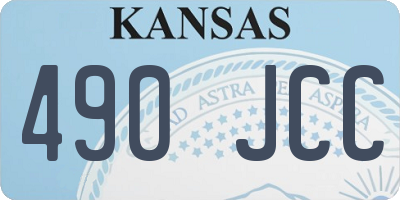KS license plate 490JCC