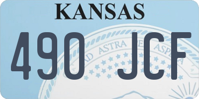 KS license plate 490JCF