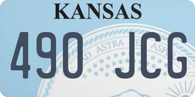 KS license plate 490JCG