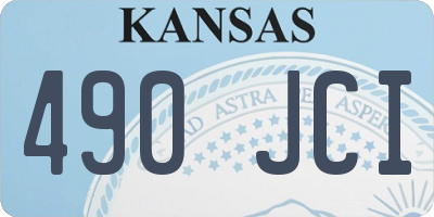 KS license plate 490JCI