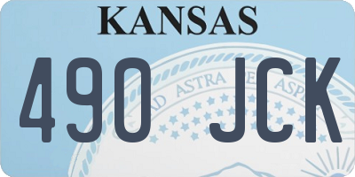 KS license plate 490JCK