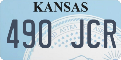 KS license plate 490JCR