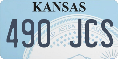 KS license plate 490JCS