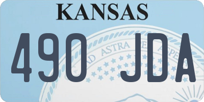 KS license plate 490JDA