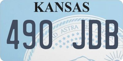 KS license plate 490JDB