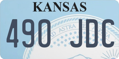 KS license plate 490JDC