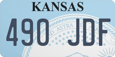 KS license plate 490JDF