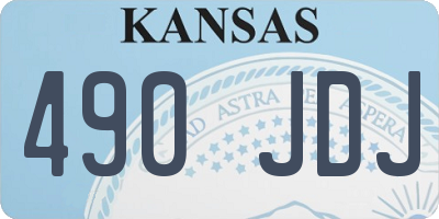 KS license plate 490JDJ