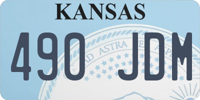 KS license plate 490JDM