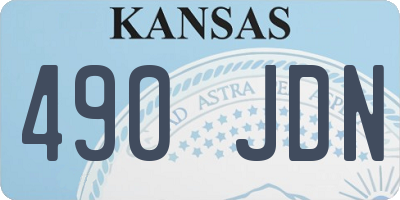 KS license plate 490JDN