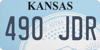 KS license plate 490JDR