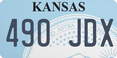 KS license plate 490JDX