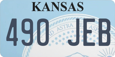 KS license plate 490JEB