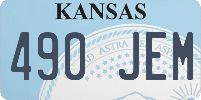 KS license plate 490JEM