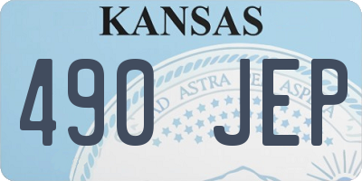 KS license plate 490JEP