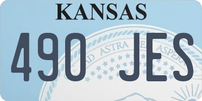 KS license plate 490JES