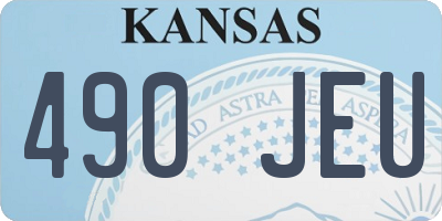 KS license plate 490JEU