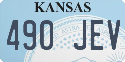 KS license plate 490JEV