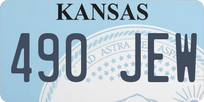 KS license plate 490JEW