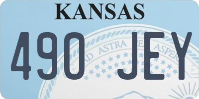 KS license plate 490JEY