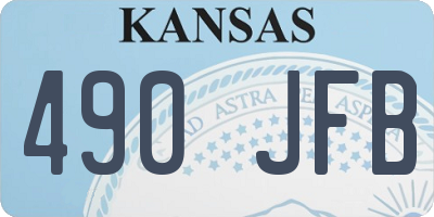 KS license plate 490JFB