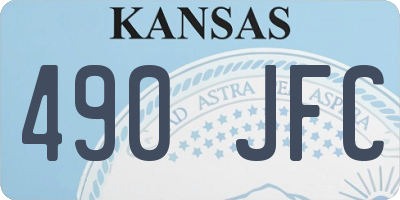 KS license plate 490JFC