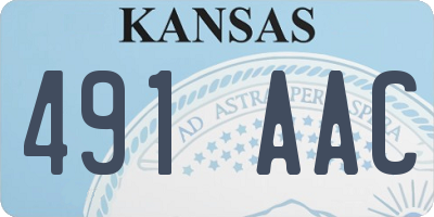 KS license plate 491AAC