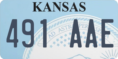 KS license plate 491AAE