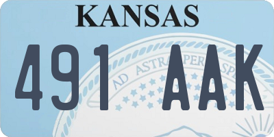 KS license plate 491AAK