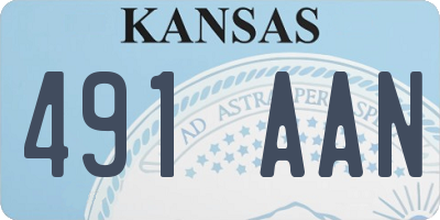 KS license plate 491AAN