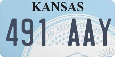 KS license plate 491AAY