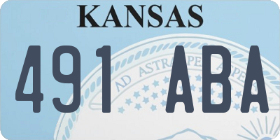 KS license plate 491ABA