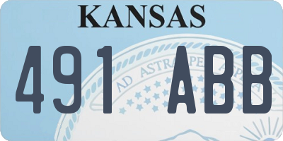 KS license plate 491ABB