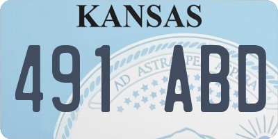 KS license plate 491ABD