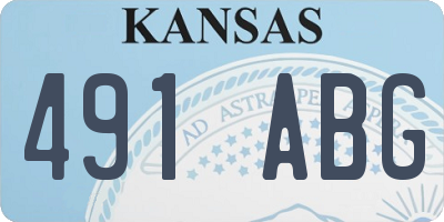 KS license plate 491ABG
