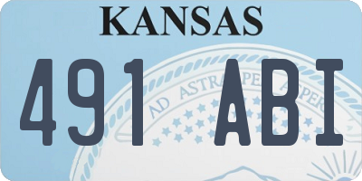 KS license plate 491ABI