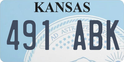 KS license plate 491ABK