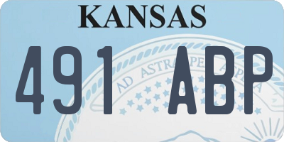 KS license plate 491ABP