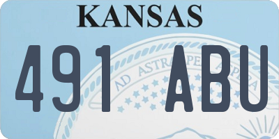 KS license plate 491ABU