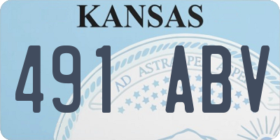 KS license plate 491ABV