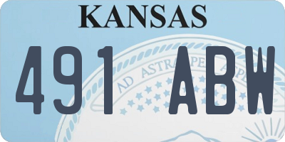 KS license plate 491ABW