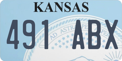 KS license plate 491ABX