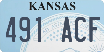 KS license plate 491ACF