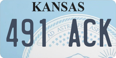 KS license plate 491ACK