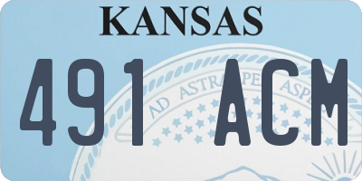 KS license plate 491ACM
