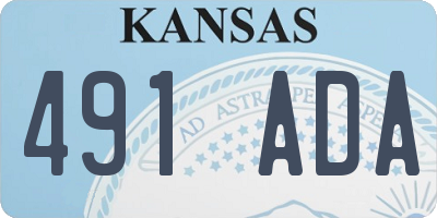 KS license plate 491ADA