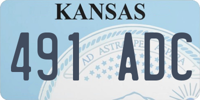 KS license plate 491ADC