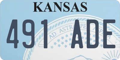 KS license plate 491ADE