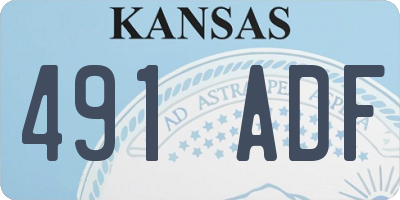 KS license plate 491ADF